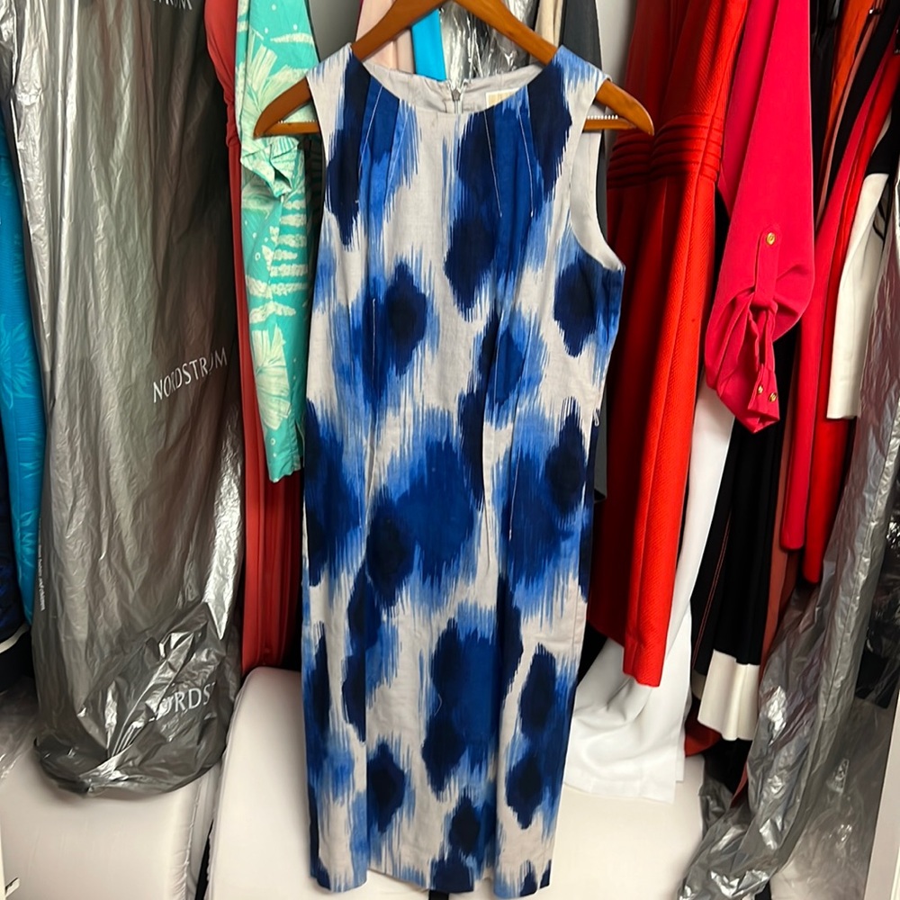 Michael Kors blue and grey business or evening dress size 4